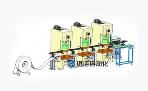 多沖床連桿式機械手_沖床組合自動化生產(chǎn)線